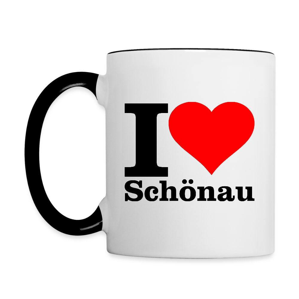 Tasse zweifarbig - Weiß/Schwarz