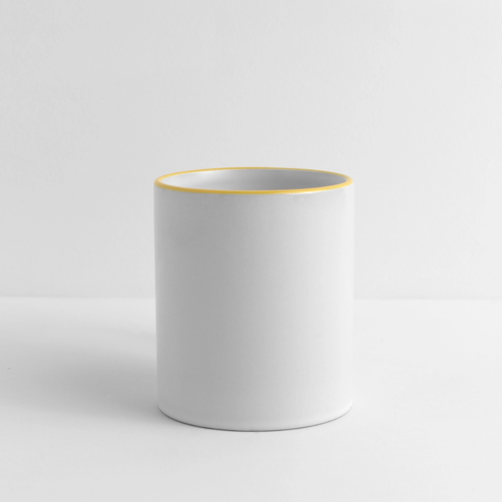 Tasse zweifarbig - Weiß/Gelb