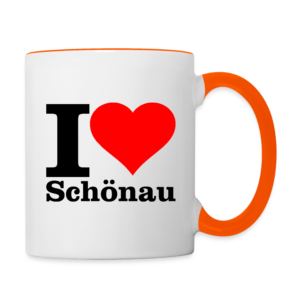 Tasse zweifarbig - Weiß/Orange