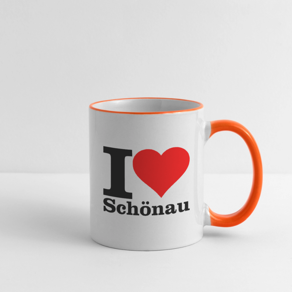 Tasse zweifarbig - Weiß/Orange