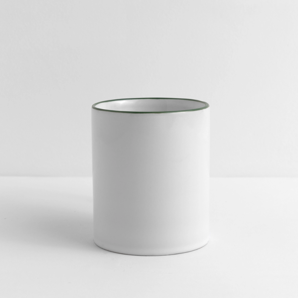Tasse zweifarbig - Weiß/Dunkelgrün