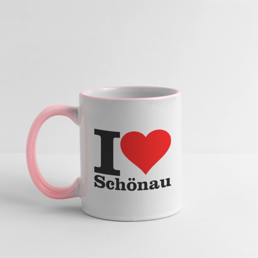 Tasse zweifarbig - Weiß/Pink