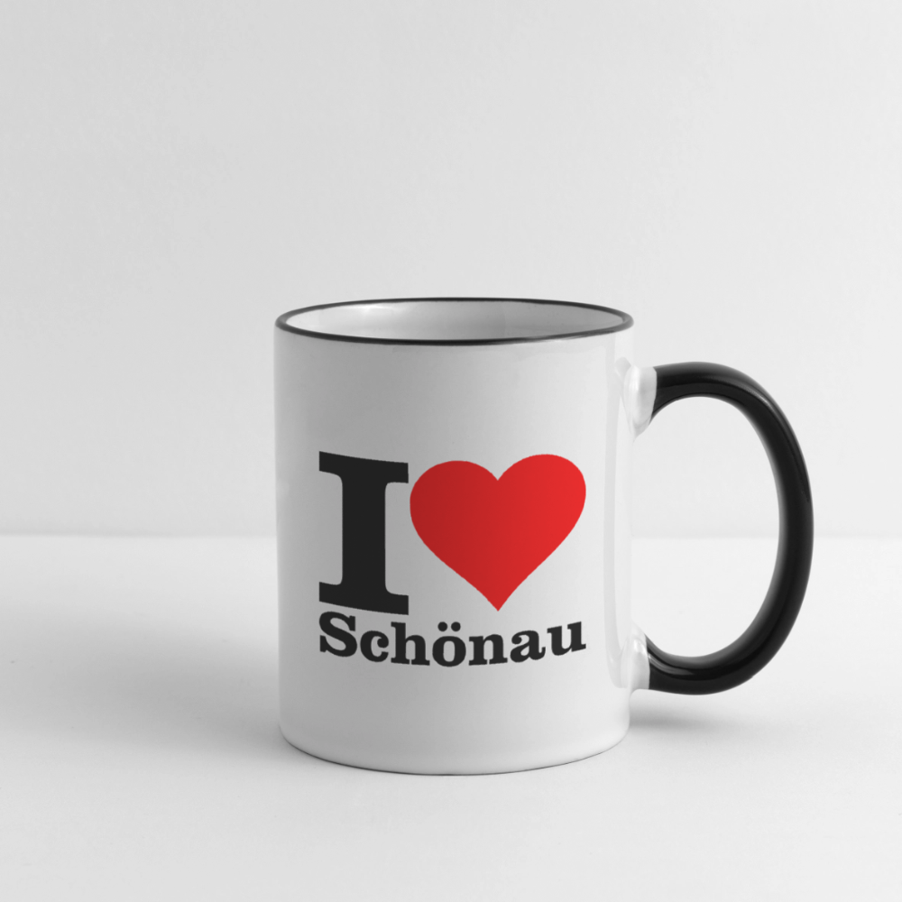 Tasse zweifarbig - Weiß/Schwarz