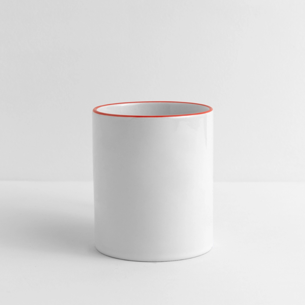 Tasse zweifarbig - Weiß/Rot
