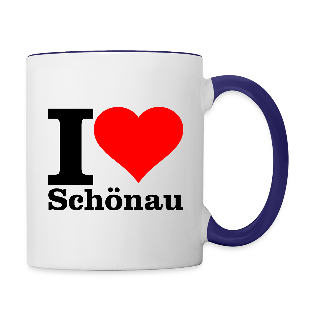 Tasse zweifarbig - Weiß/Kobaltblau