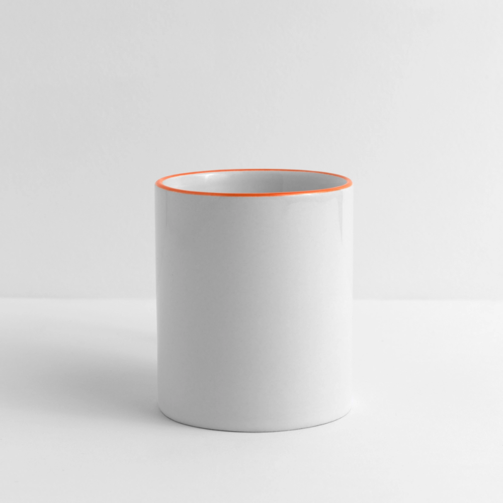 Tasse zweifarbig - Weiß/Orange