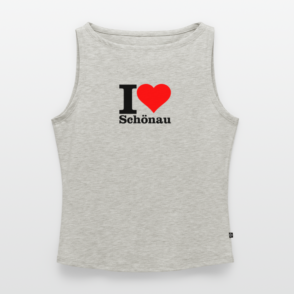 Frauen Tank Top mit U-Boot-Ausschnitt - Grau meliert