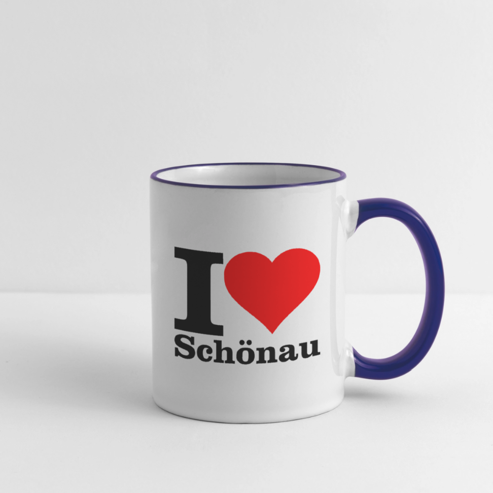 Tasse zweifarbig - Weiß/Kobaltblau
