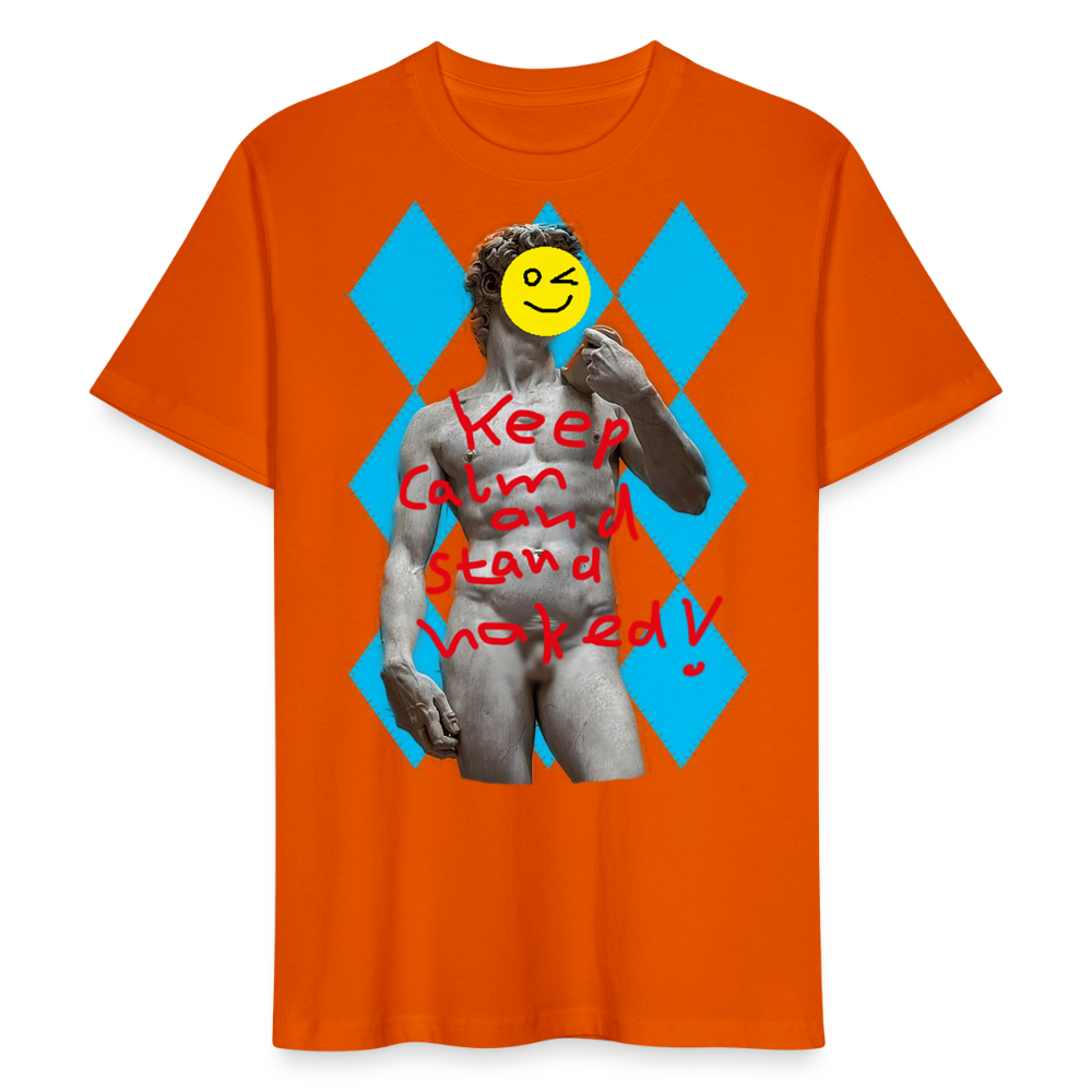 Shirt "Keep Calm and Stand Naked! - Tieforange