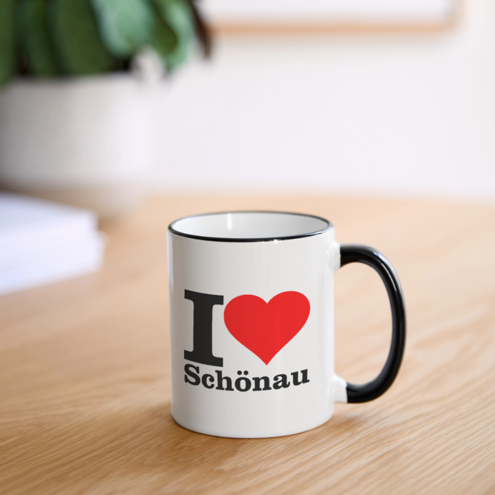 Tasse zweifarbig - Weiß/Schwarz