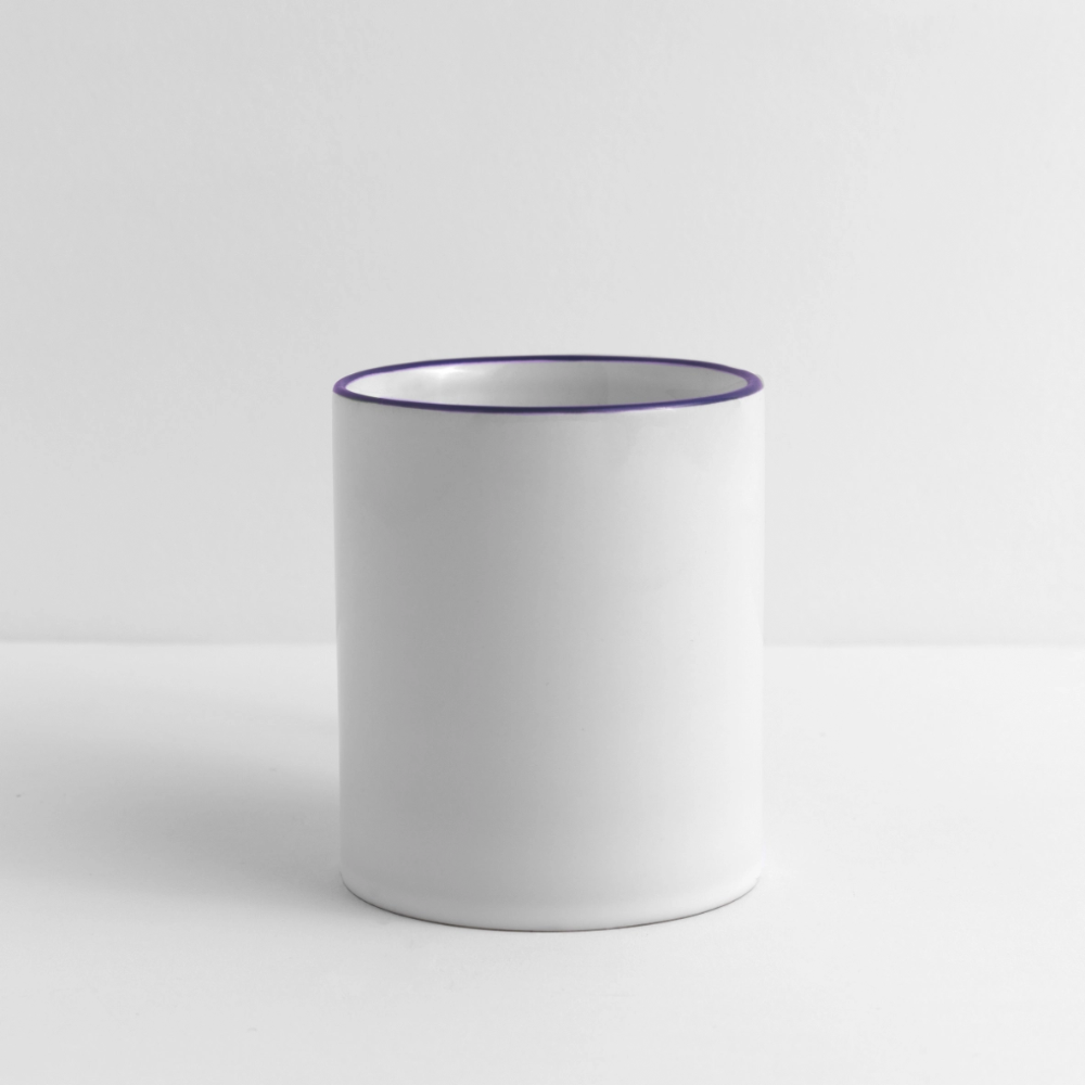 Tasse zweifarbig - Weiß/Kobaltblau