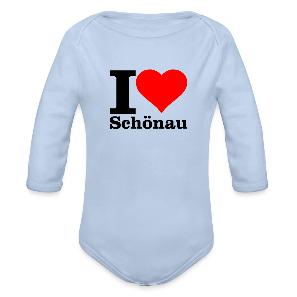 Baby Bio-Langarm-Body - Sky