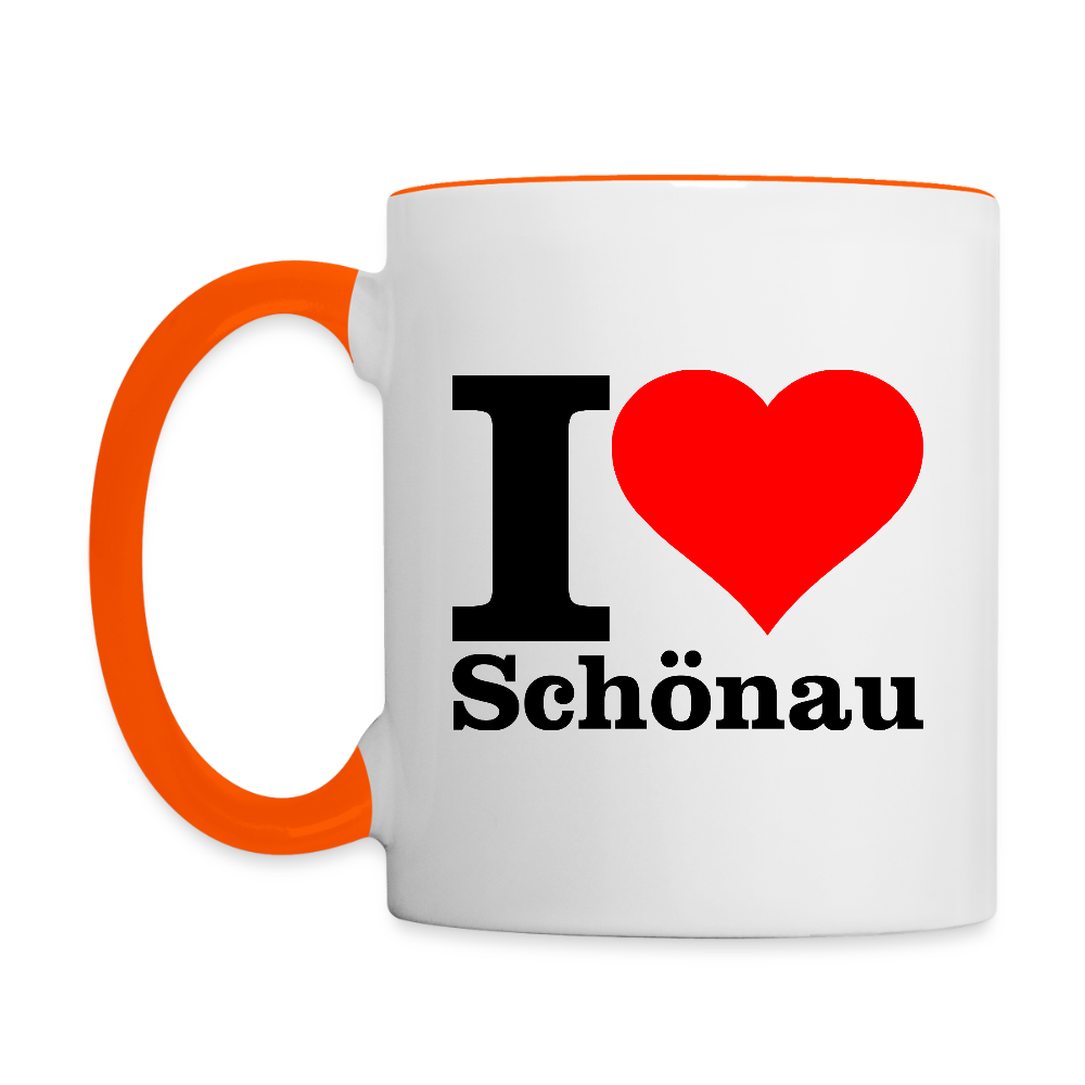 Tasse zweifarbig - Weiß/Orange