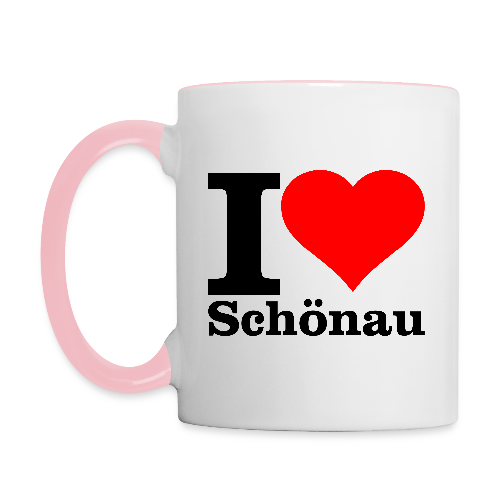 Tasse zweifarbig - Weiß/Pink