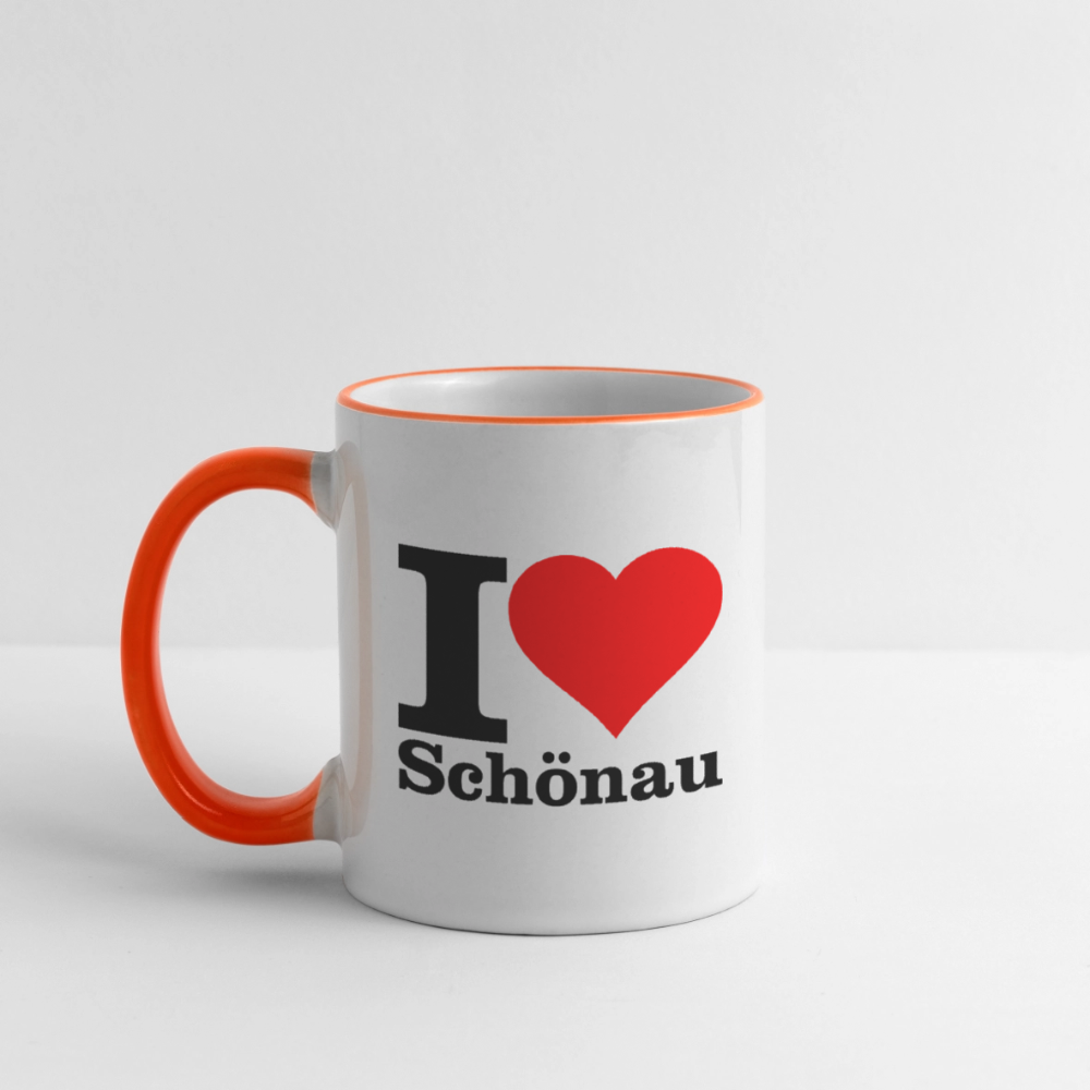 Tasse zweifarbig - Weiß/Orange