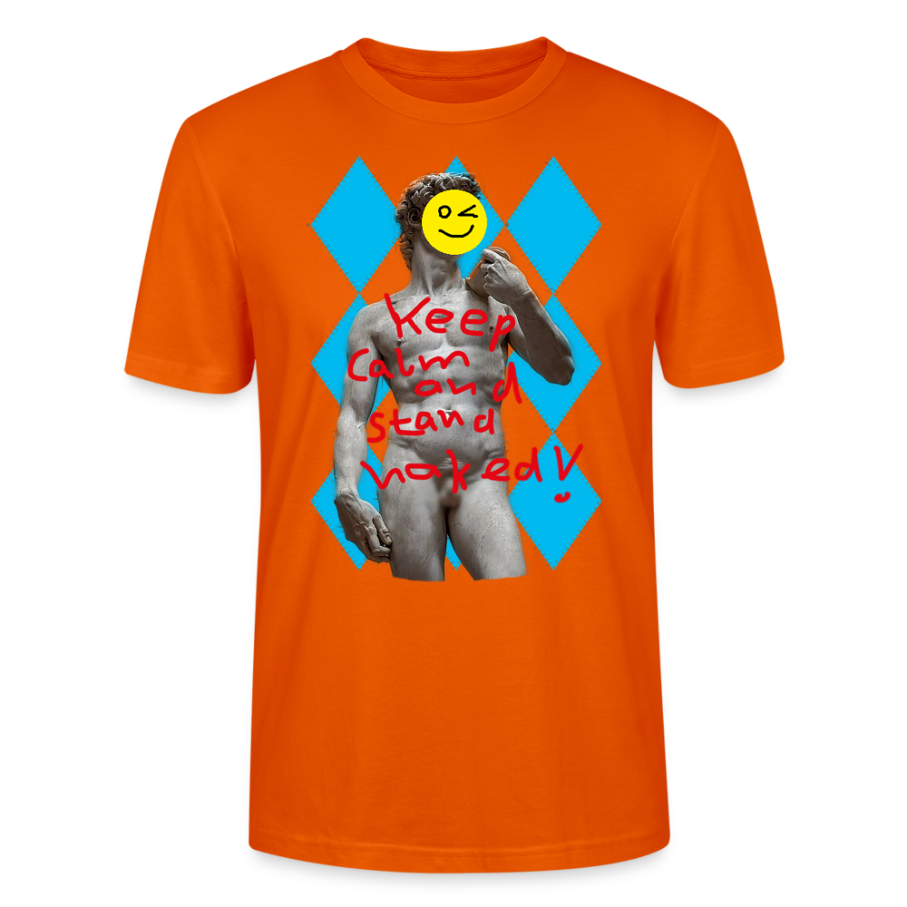 Shirt "Keep Calm and Stand Naked! - Tieforange