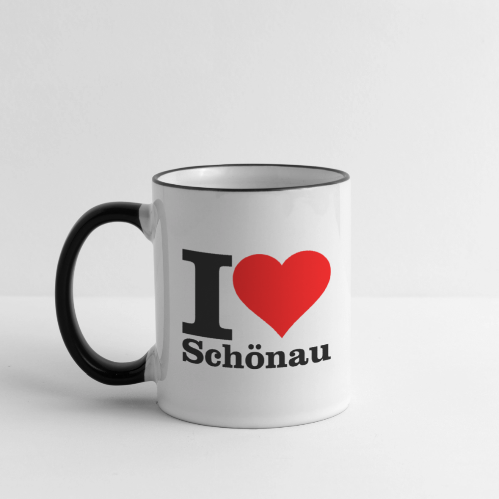 Tasse zweifarbig - Weiß/Schwarz