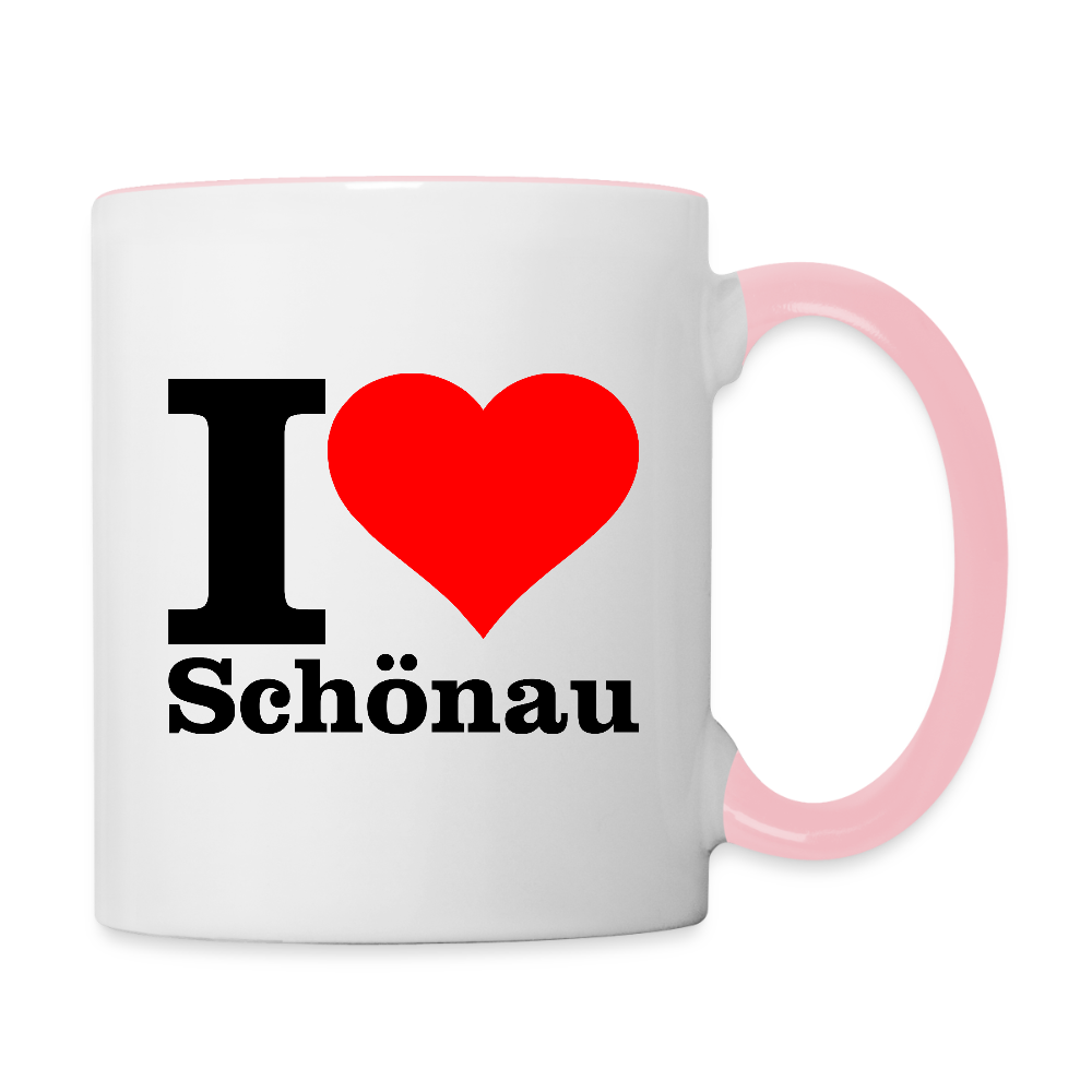 Tasse zweifarbig - Weiß/Pink