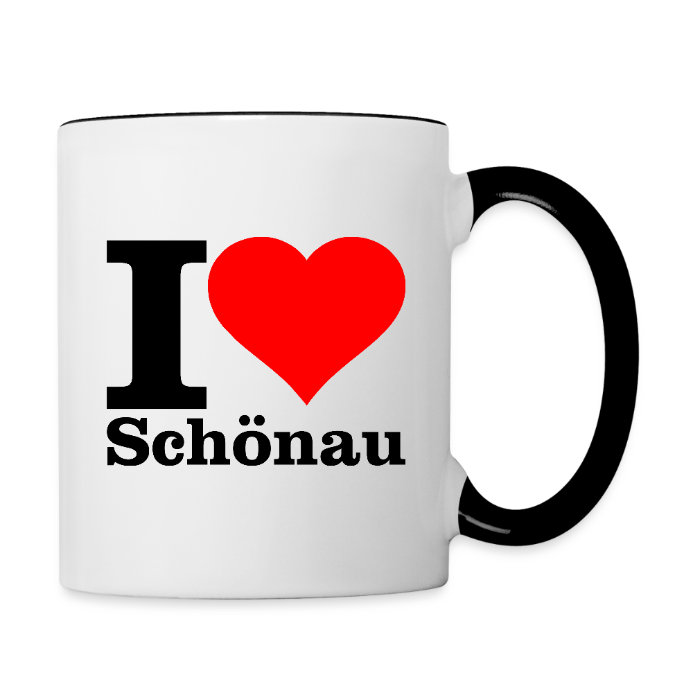 Tasse zweifarbig - Weiß/Schwarz