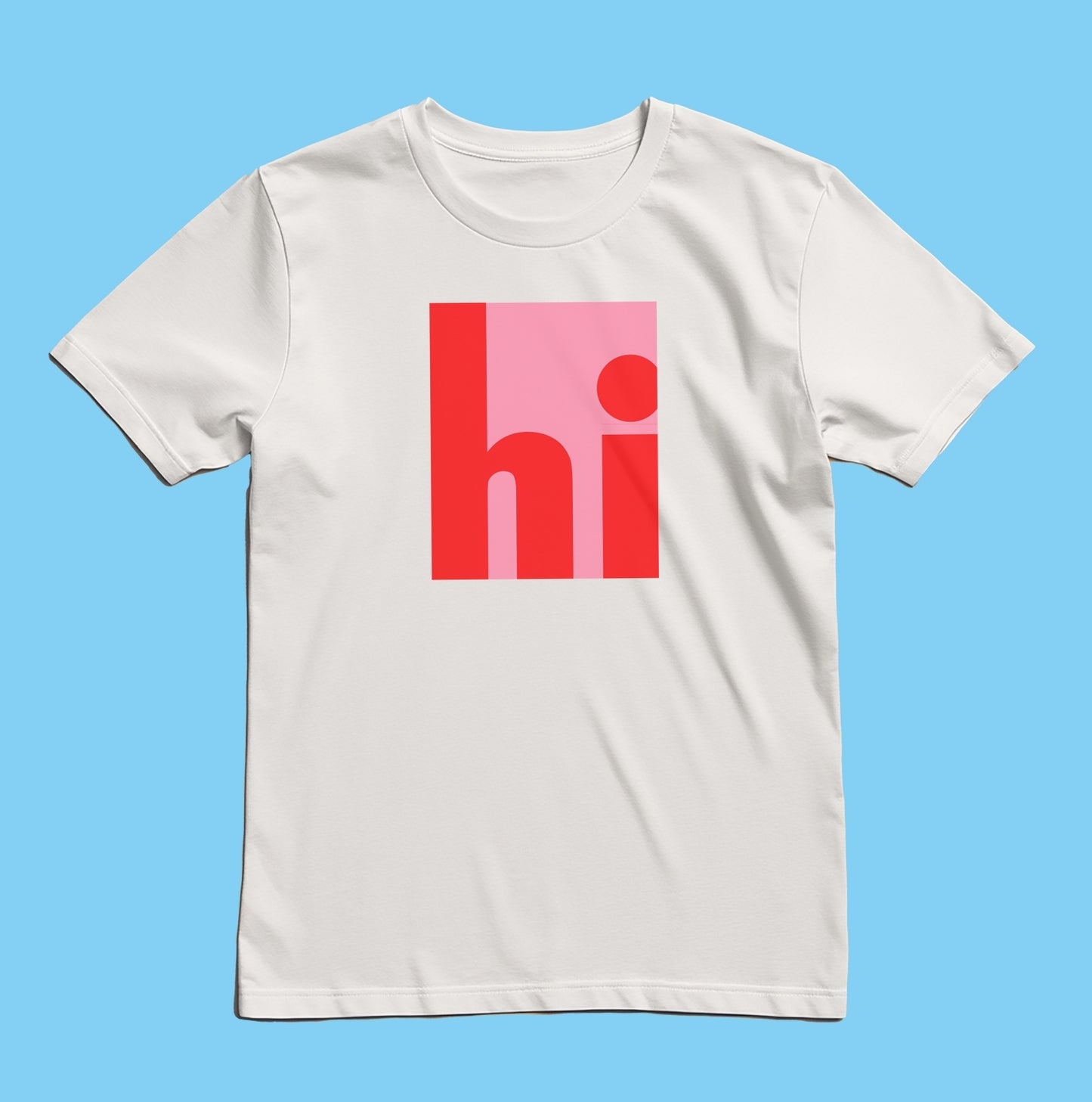 stylisches Unisex T-Shirt mit dem auffälligen "Hi"-Aufdruck