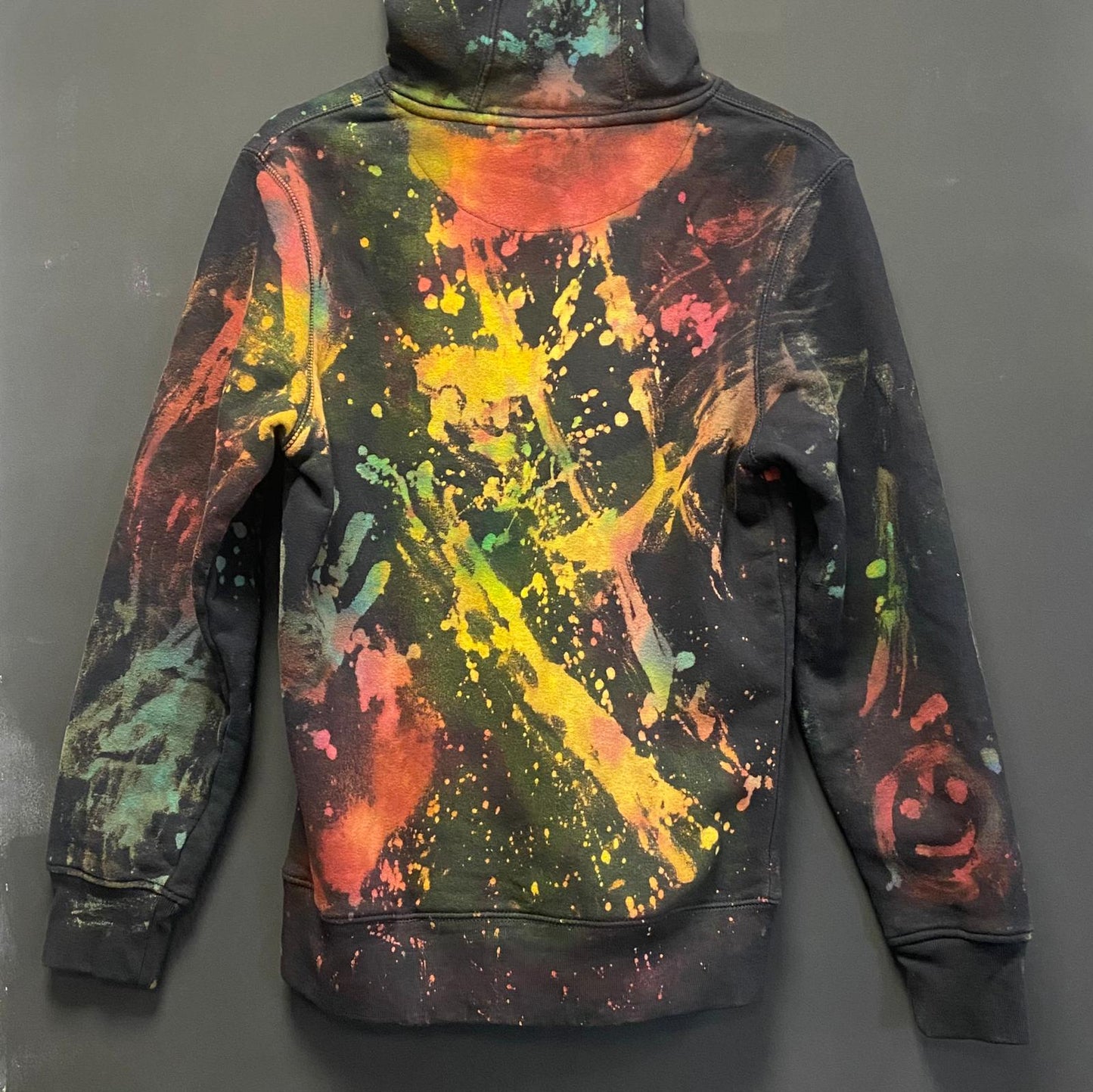 Unisex Hoody mit Farbklecksen und Spritzern, Unikat XS-5XL