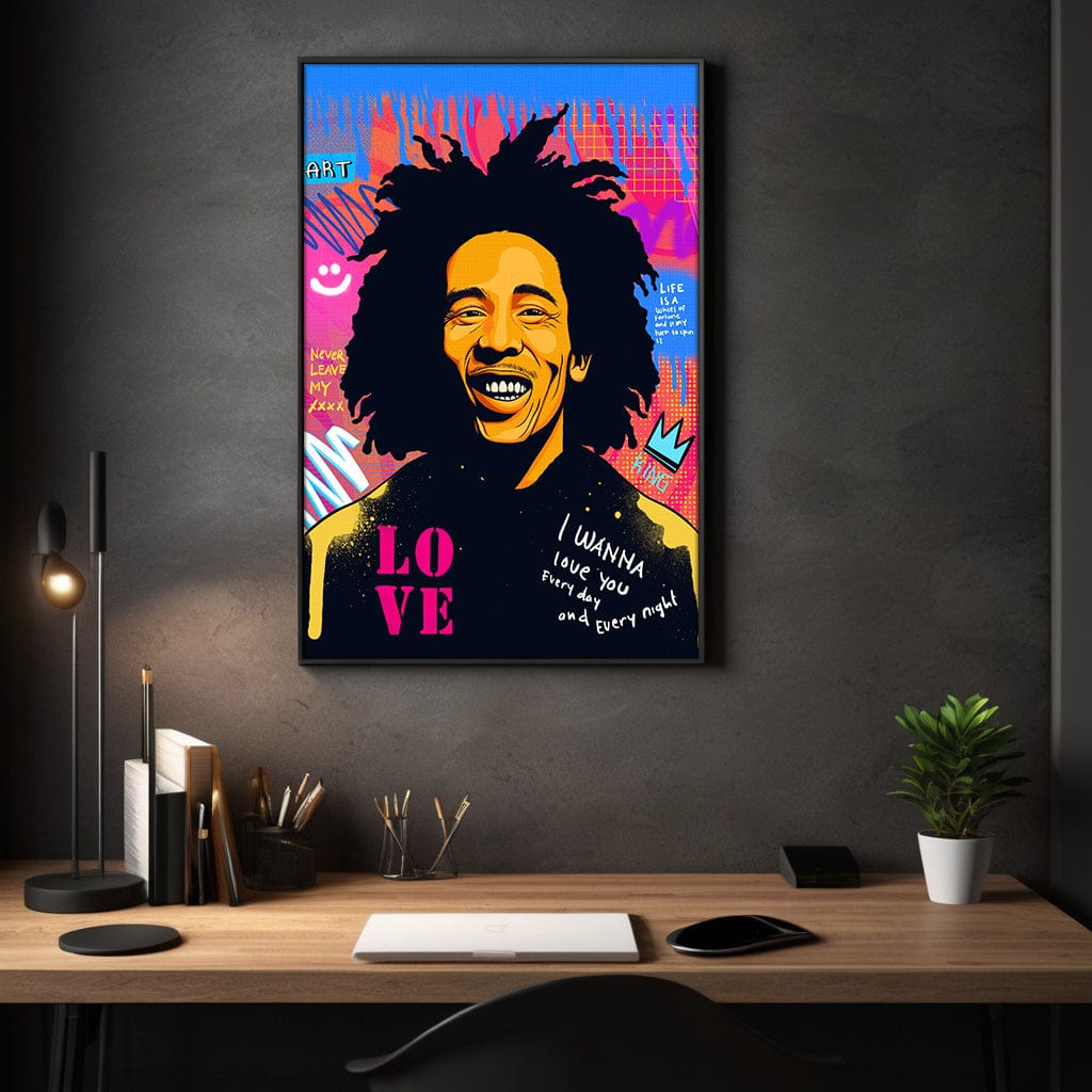 Bob Marley - Leinwandbild Pop Art