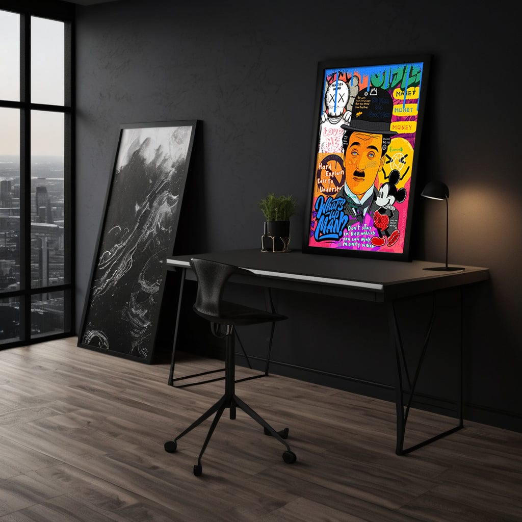 Charlie Chaplin - Leinwandbild Pop Art