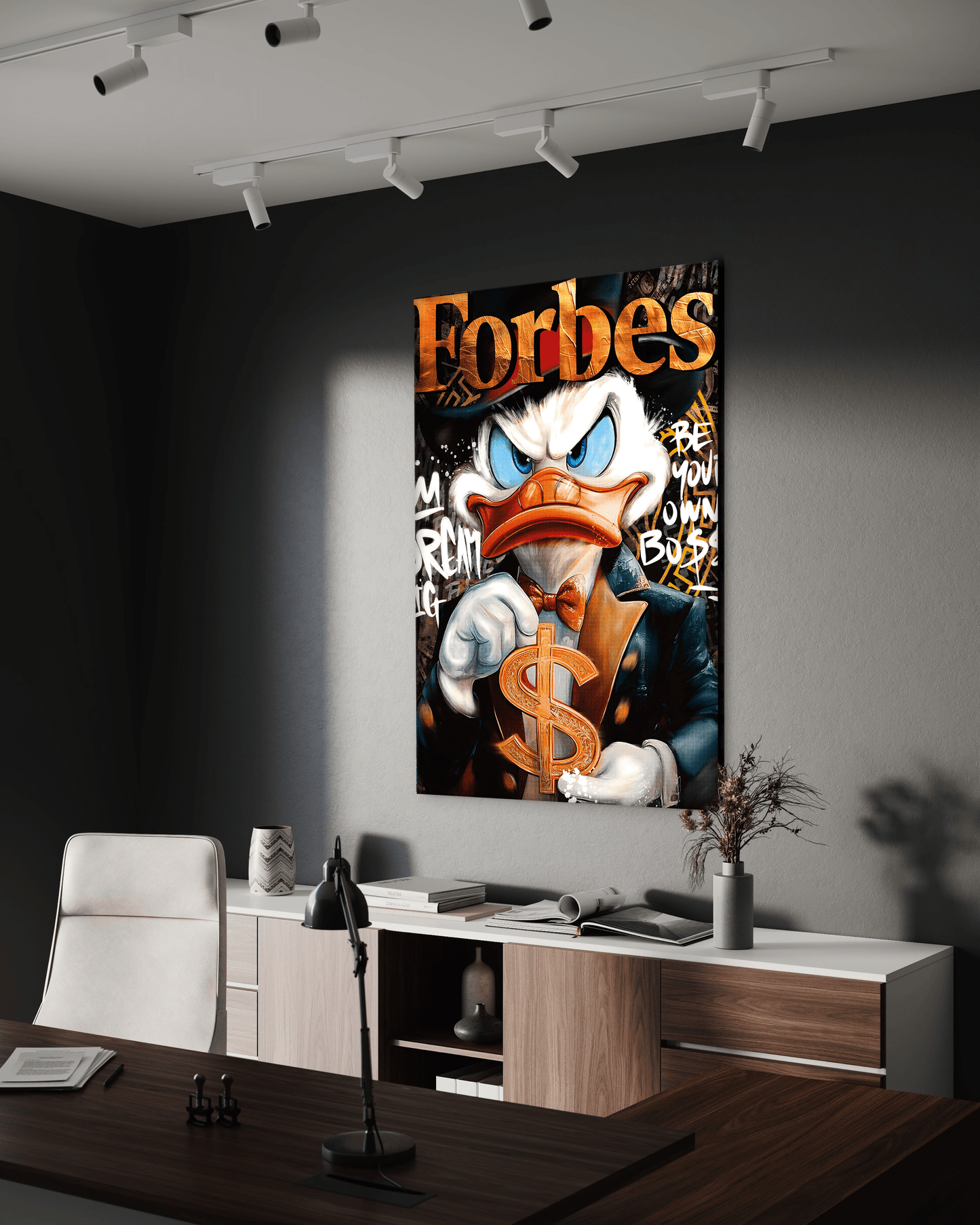 Dollar Dagobert FORBES - Leinwandbild Pop Art / Motivation
