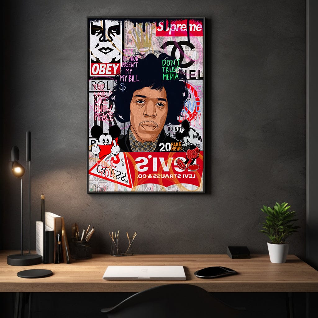 Jimmy Hendrix - Leinwandbild Pop Art