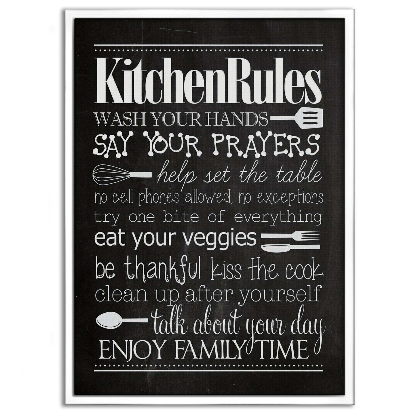 Kitchen Rules - Leinwandbild Lifestyle