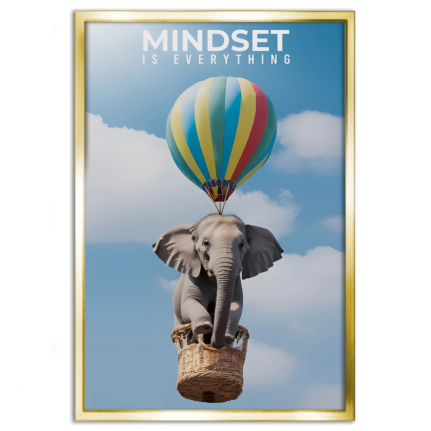 Mindset is everything - Leinwandbild Motivation