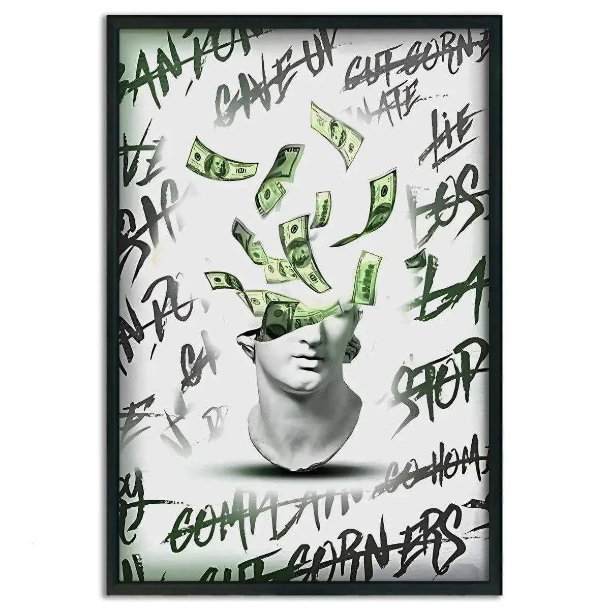 Money Head - Leinwandbild Luxuriös
