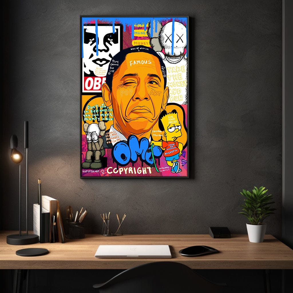 Obama - Leinwandbild Pop Art