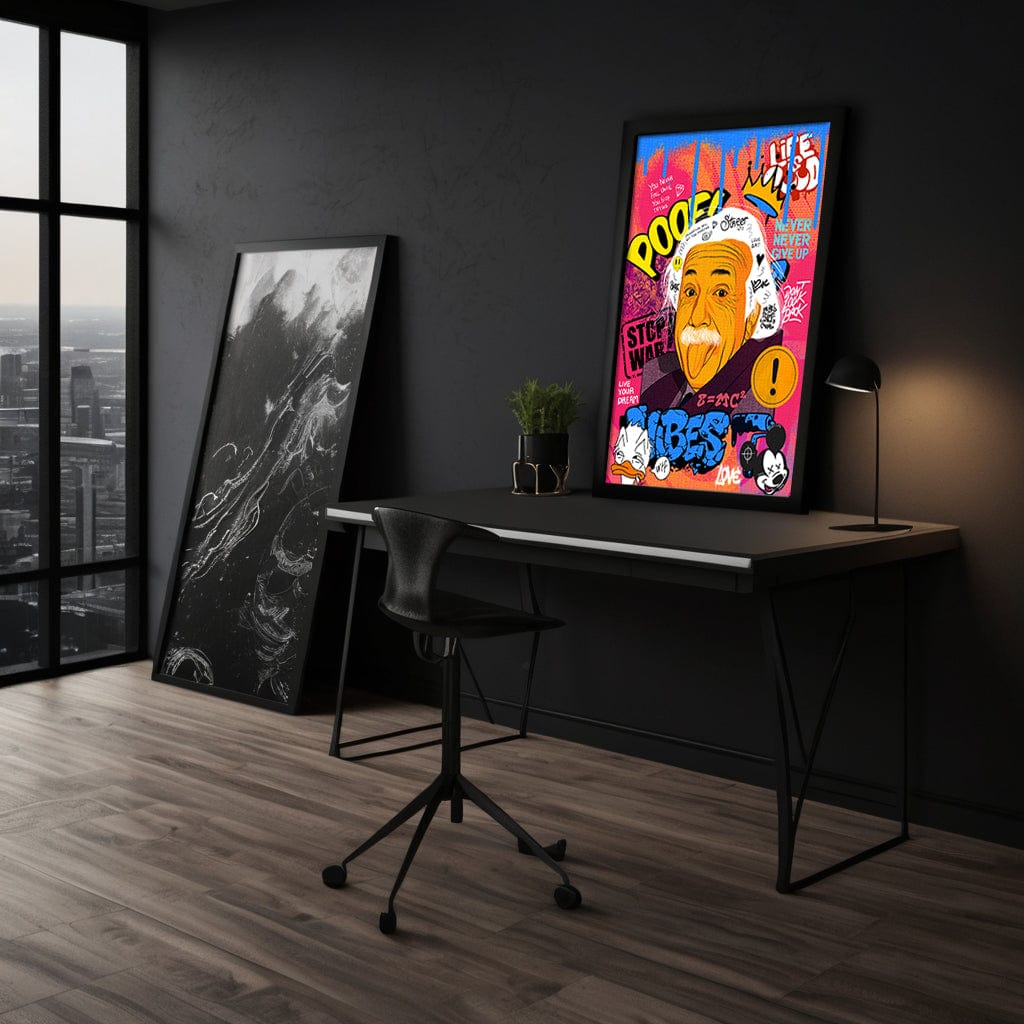 Professor Einstein - Leinwandbild Pop Art