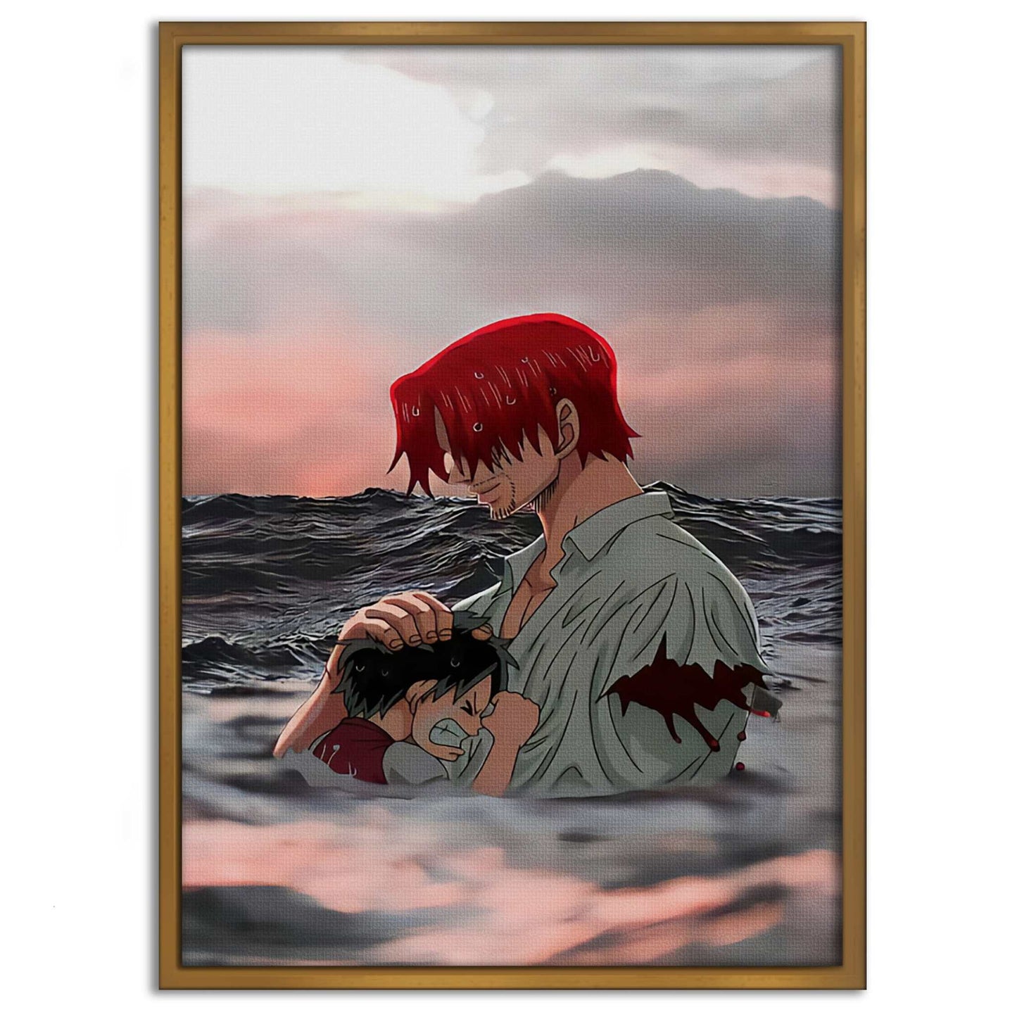 Shanks & Luffy - One Piece - Anime Leinwandbild