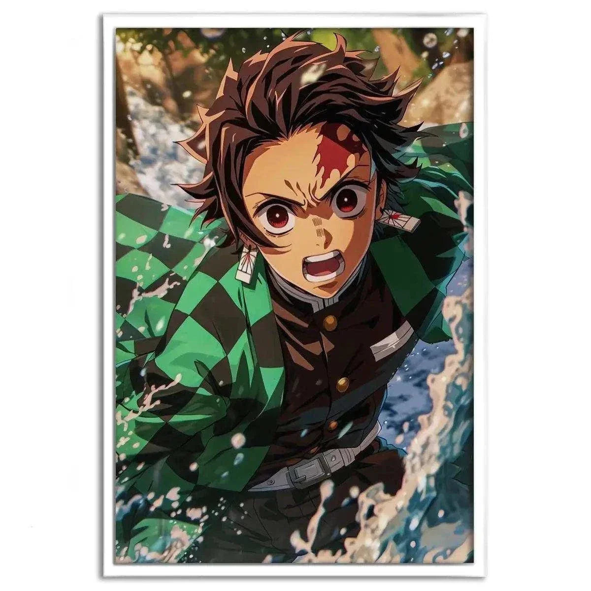 Tanjiro Water Breathing - Demon Slayer - Anime Leinwandbild