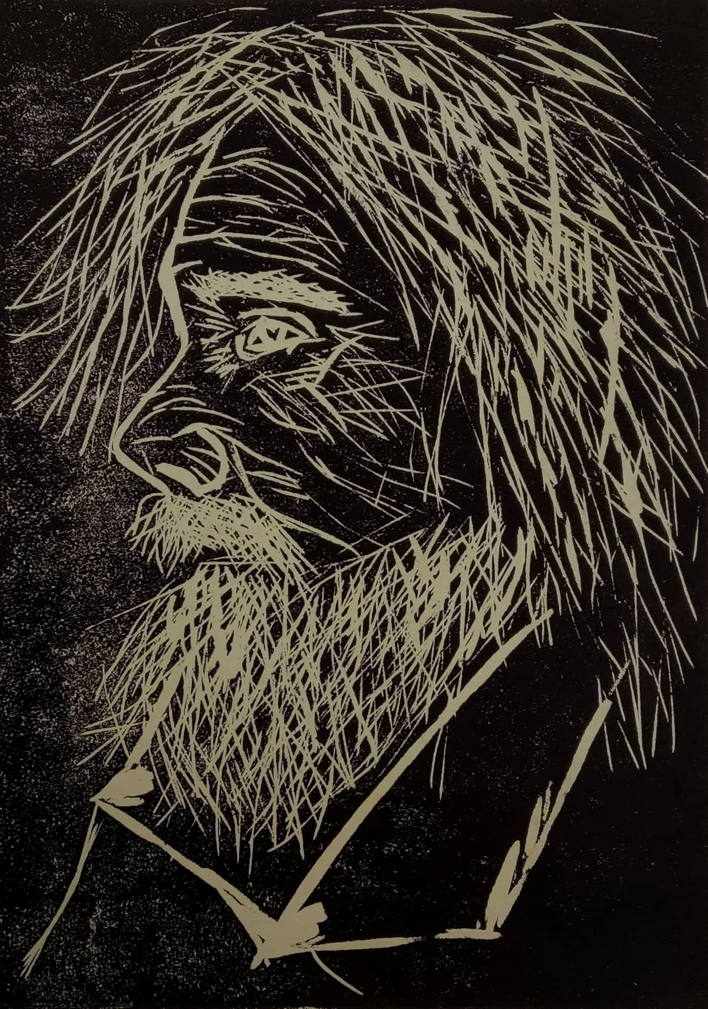 Der Alte Linolschnitt Print