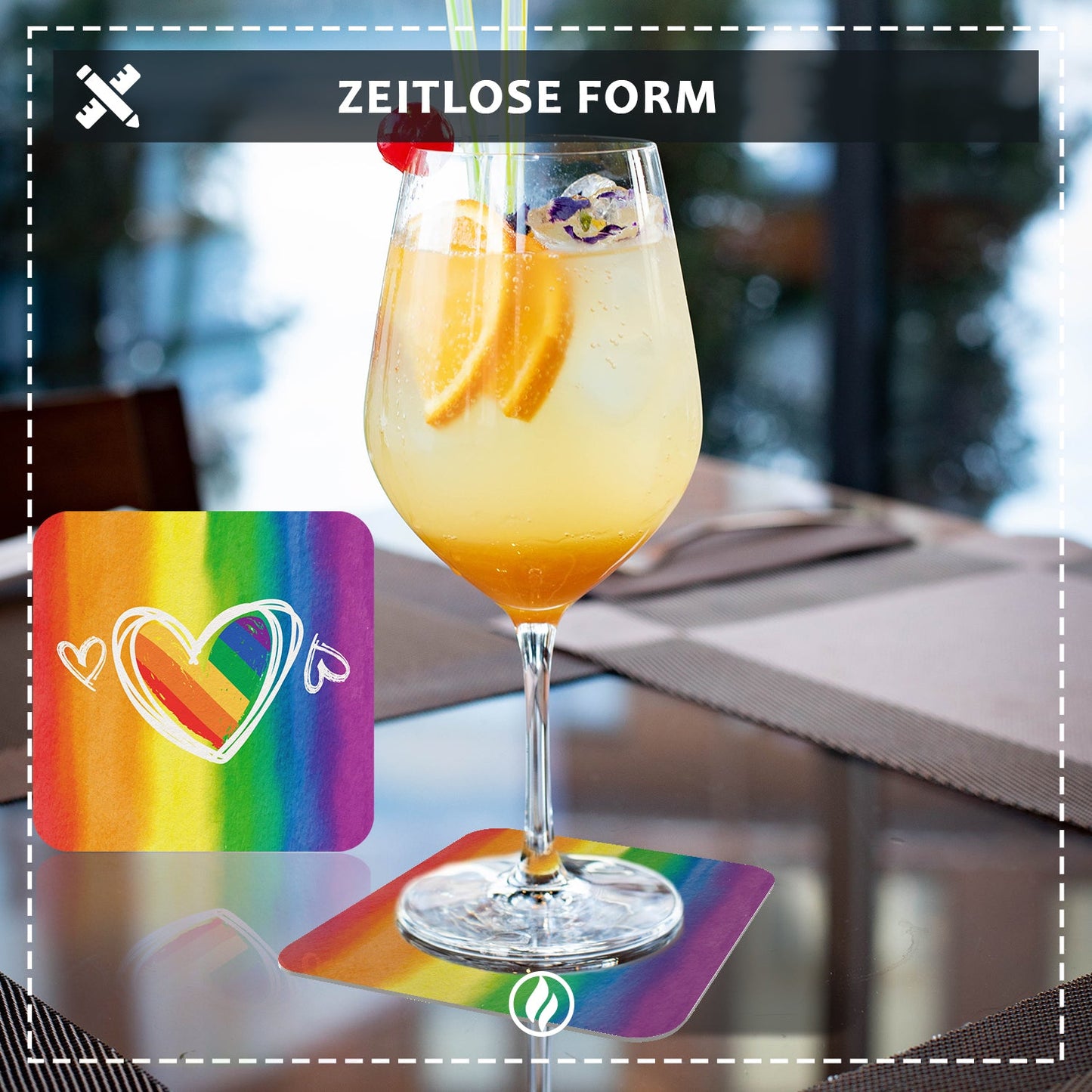 50x LGBTQ+ Regenbogen Bierdeckel