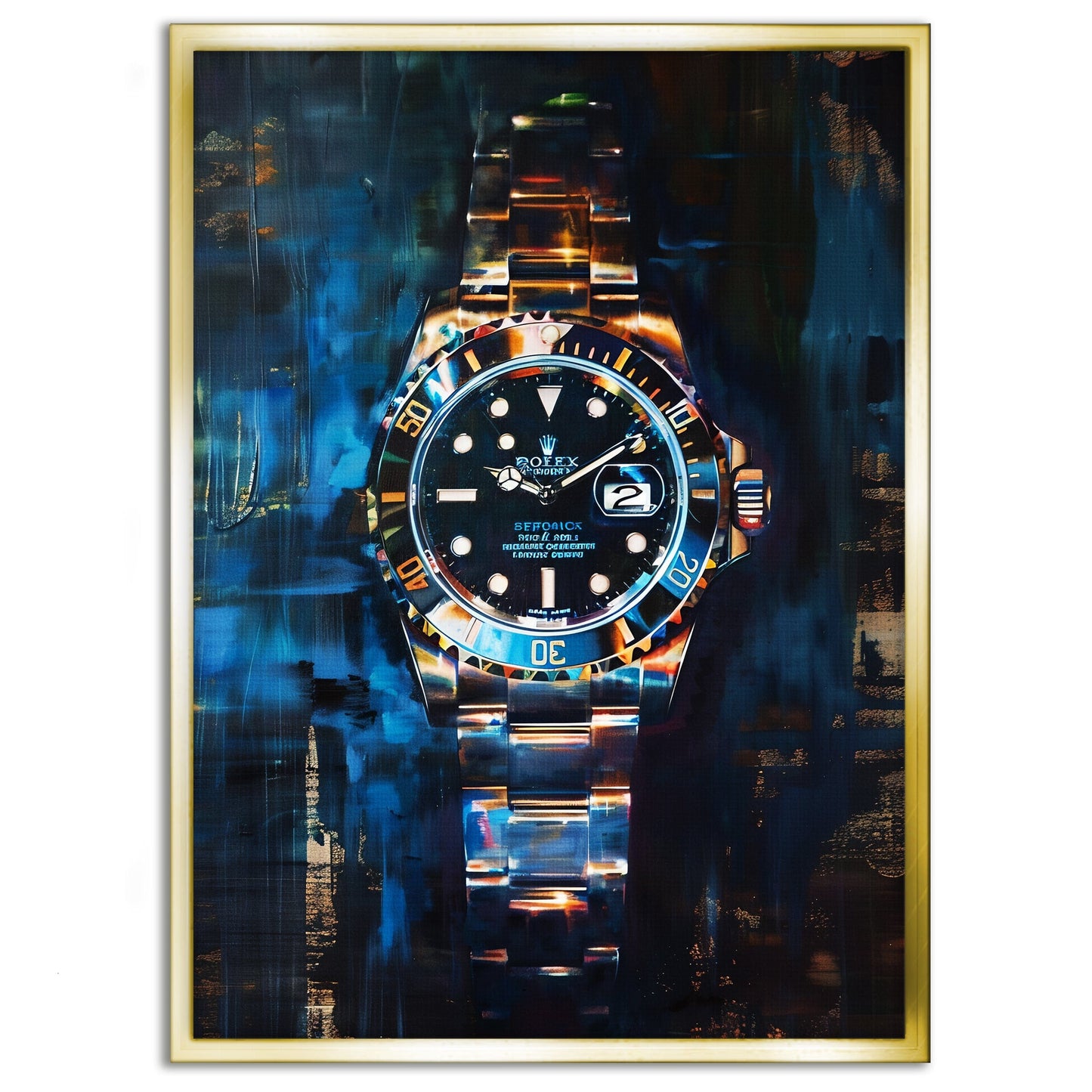 10 past Rolex V2 - Leinwandbild Pop Art