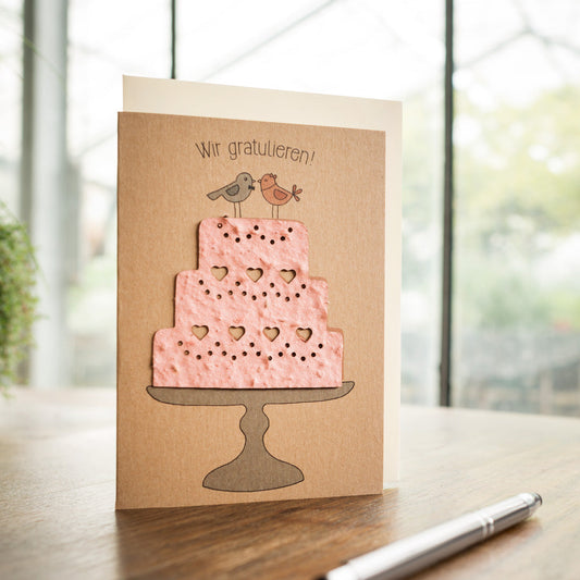 Hochzeitskarte "Torte"