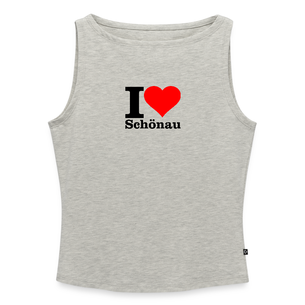 Frauen Tank Top mit U-Boot-Ausschnitt - Grau meliert