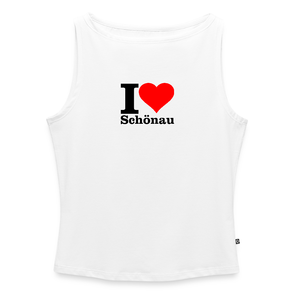 Frauen Tank Top mit U-Boot-Ausschnitt - Weiß