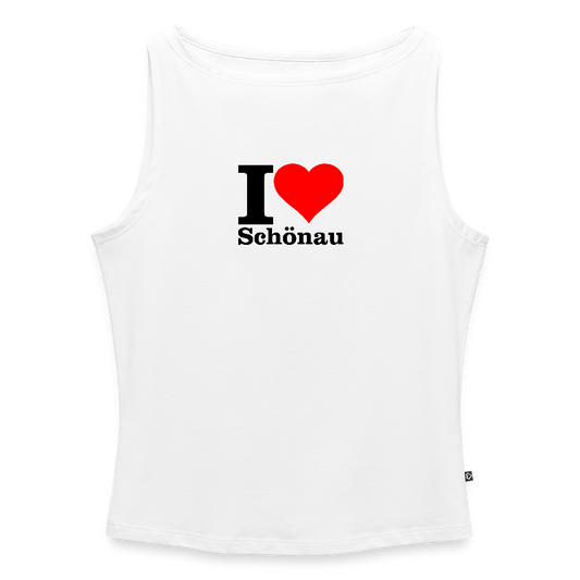 Frauen Tank Top mit U-Boot-Ausschnitt - Weiß