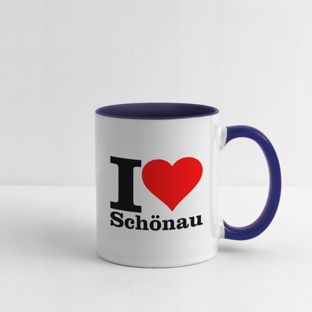 Tasse zweifarbig - Weiß/Kobaltblau