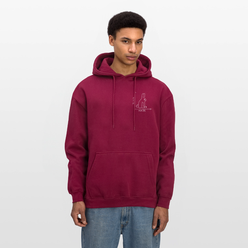 Oversized Unisex Hoodie - Burgunderrot