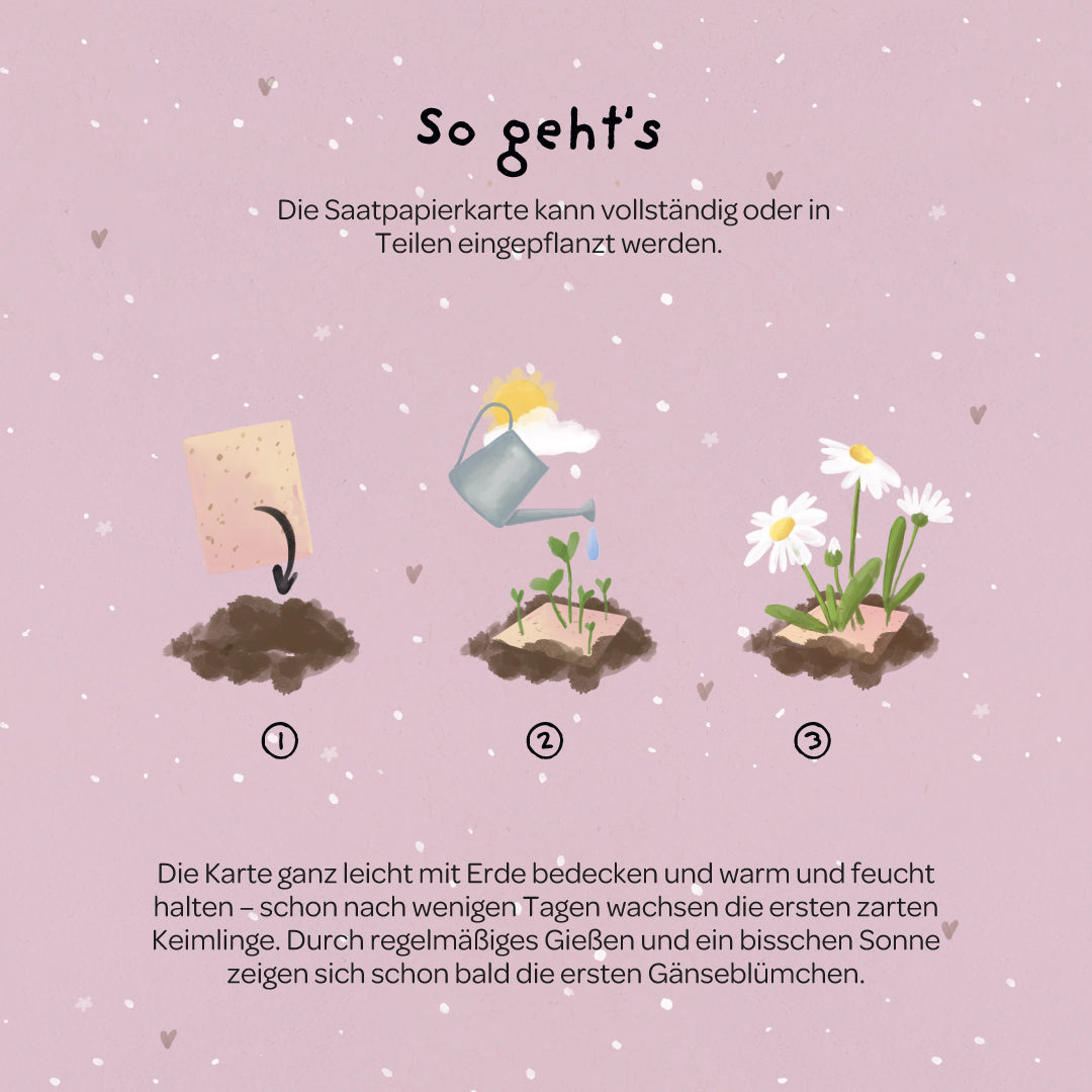 Grußkarte - Danke, dass du mir beim Wachsen geholfen hast