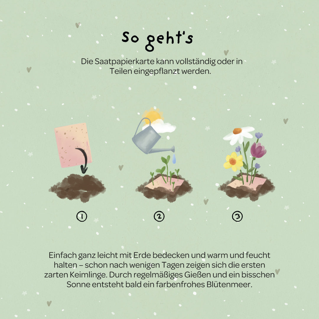 Grußkarte - Viel Glück!