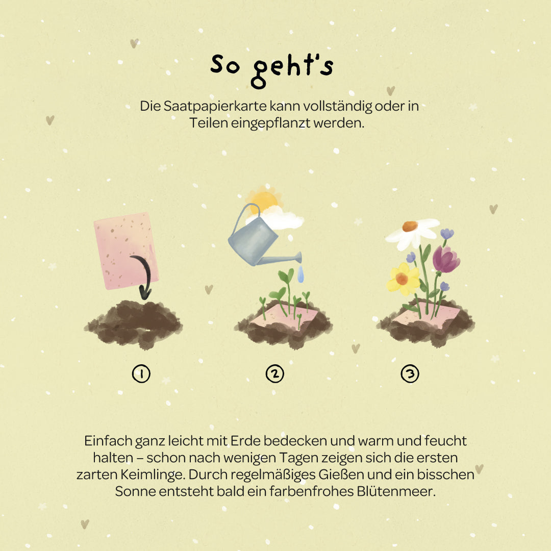 Grußkarte - Hurra, du bist da!