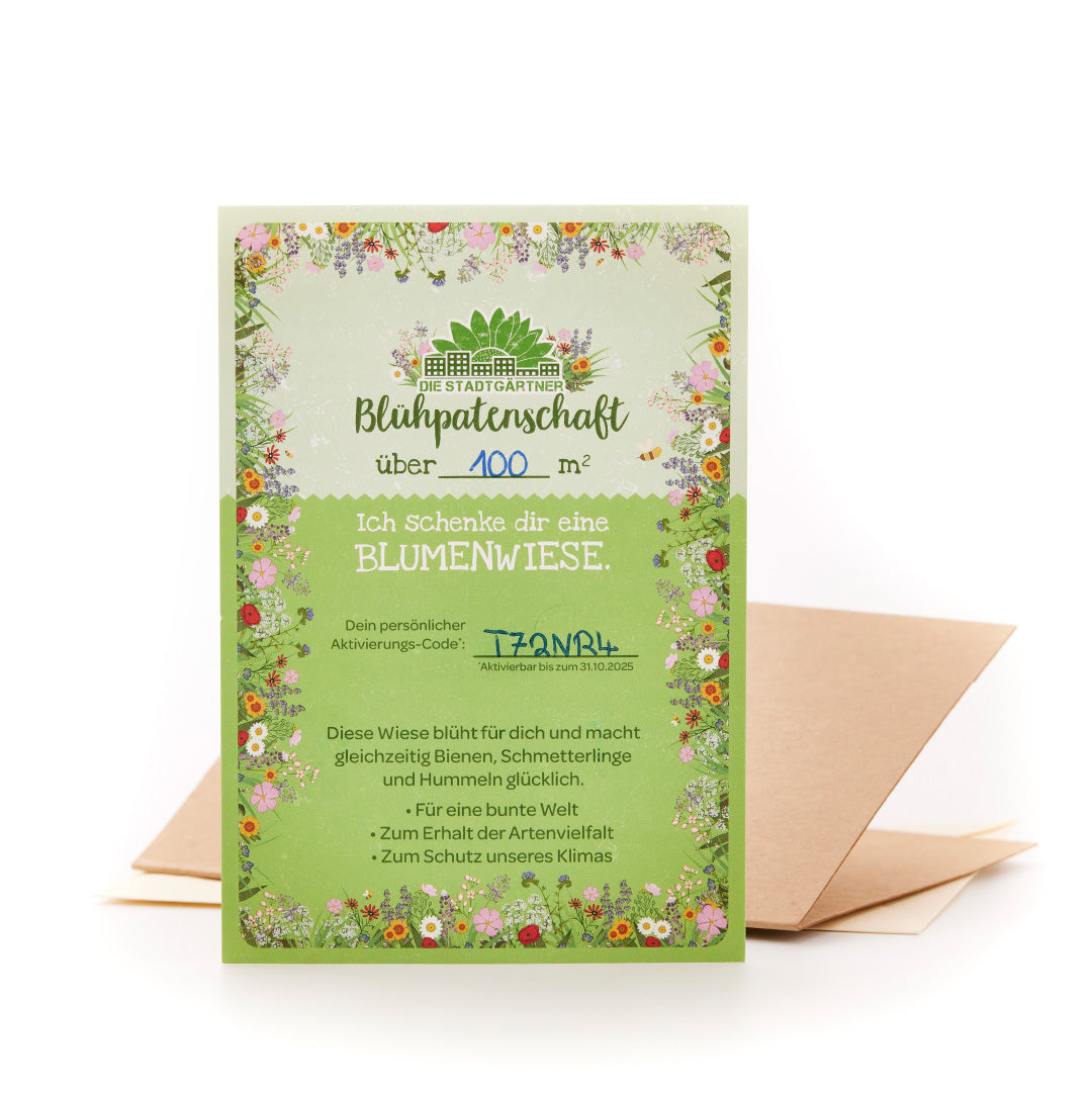 Blühpatenschaft für 100 m² Blumenwiese
