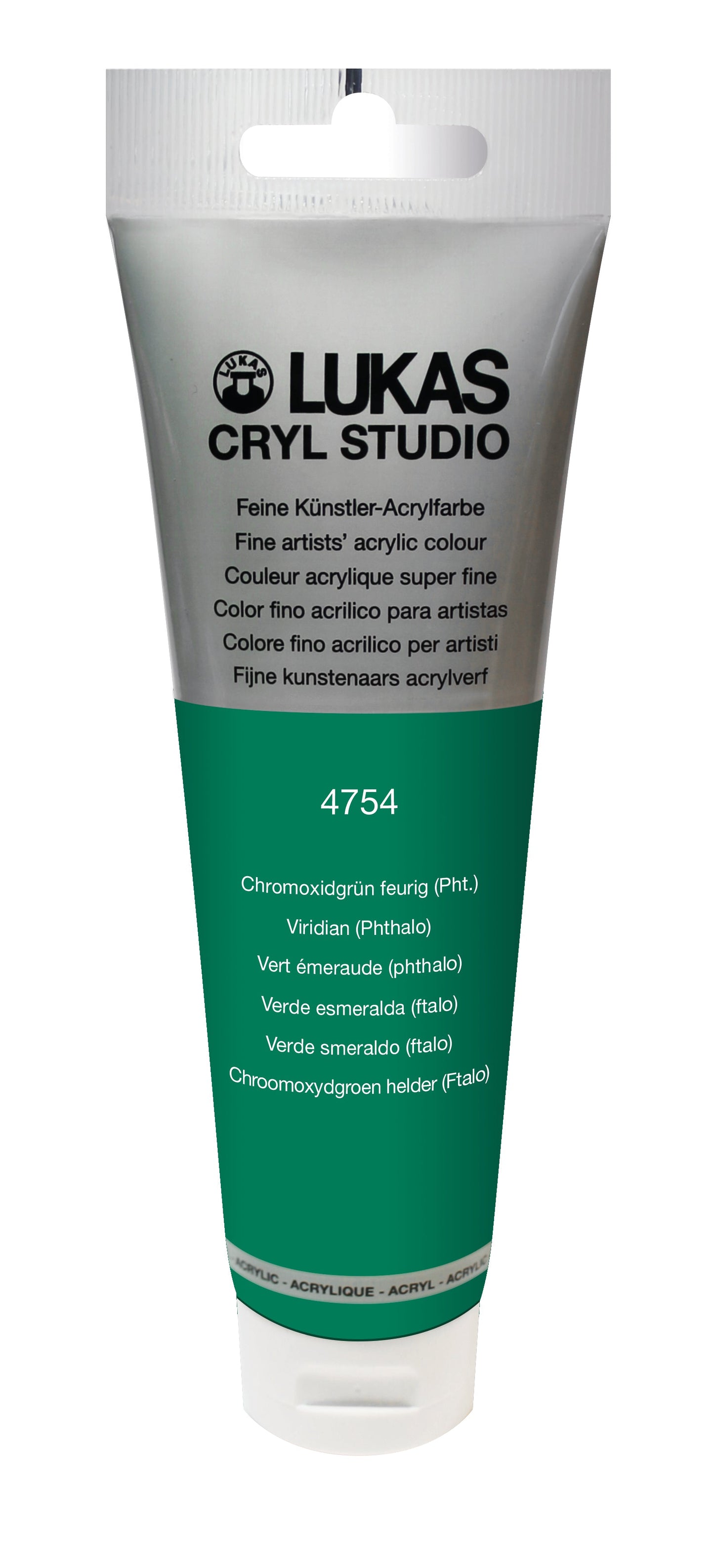 LUKAS CRYL Studio - 4754 Chromoxidgrün Feurig (Phthalo) (125/250ml)